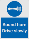 sound-horn-drive-slowly-warehousing-and-delivery-sign~